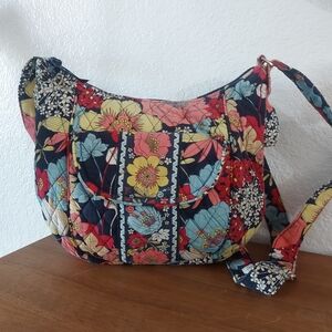 Vera bradley happy snails satchel crossbody bag floral
